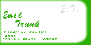 emil trunk business card